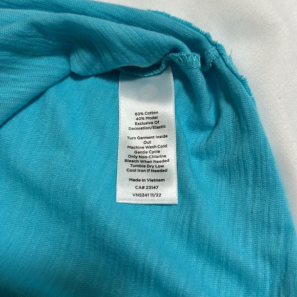 Talbots Plus Blue Green Top - Picture 5 of 5